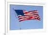 USA, California, San Diego. American flag waves above Liberty Station-Ann Collins-Framed Photographic Print