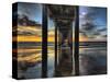 USA, California, San Diego, La Jolla. Long pier at Scripps Institution of Oceanography-Terry Eggers-Stretched Canvas