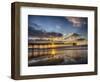 USA, California, San Diego, La Jolla. Scripps Institution of Oceanography Pier with sunset-Terry Eggers-Framed Photographic Print