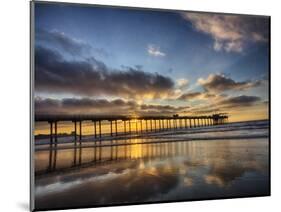 USA, California, San Diego, La Jolla. Scripps Institution of Oceanography Pier with sunset-Terry Eggers-Mounted Photographic Print