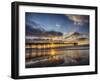 USA, California, San Diego, La Jolla. Scripps Institution of Oceanography Pier with sunset-Terry Eggers-Framed Photographic Print