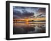 USA, California, San Diego, La Jolla. Scripps Institution of Oceanography Pier with sunset-Terry Eggers-Framed Photographic Print