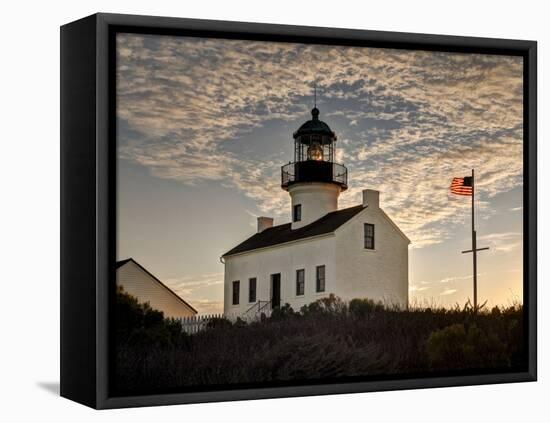 USA, California, San Diego. Old Point Loma Lighthouse at Cabrillo National Monument-Ann Collins-Framed Stretched Canvas