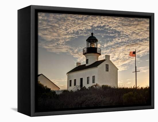 USA, California, San Diego. Old Point Loma Lighthouse at Cabrillo National Monument-Ann Collins-Framed Stretched Canvas