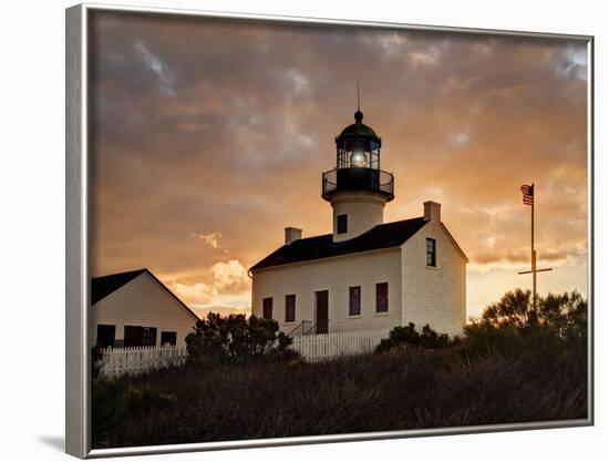 USA, California, San Diego, Old Point Loma Lighthouse at Cabrillo National Monument-Ann Collins-Framed Photographic Print