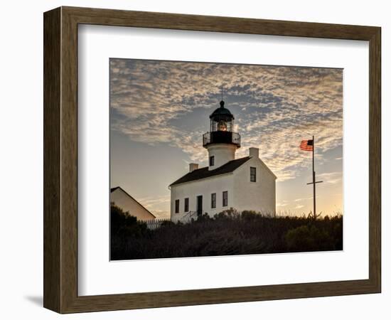 USA, California, San Diego. Old Point Loma Lighthouse at Cabrillo National Monument-Ann Collins-Framed Photographic Print