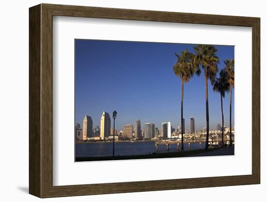 USA, California, San Diego. San Diego Skyline and Palm Trees-Kymri Wilt-Framed Photographic Print
