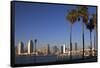 USA, California, San Diego. San Diego Skyline and Palm Trees-Kymri Wilt-Framed Stretched Canvas