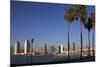 USA, California, San Diego. San Diego Skyline and Palm Trees-Kymri Wilt-Mounted Premium Photographic Print