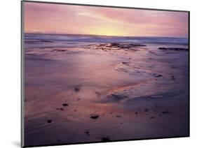 USA, California, San Diego, Sunset on Sand and Rocks-Christopher Talbot Frank-Mounted Photographic Print