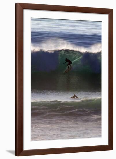 USA, California, San Diego. Surfer at Cardiff by the Sea-Kymri Wilt-Framed Photographic Print