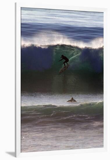 USA, California, San Diego. Surfer at Cardiff by the Sea-Kymri Wilt-Framed Photographic Print