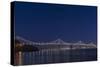 USA, California, San Francisco, Bay Bridge at Twilight-Rob Tilley-Stretched Canvas