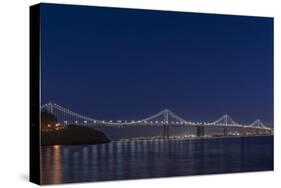 USA, California, San Francisco, Bay Bridge at Twilight-Rob Tilley-Stretched Canvas