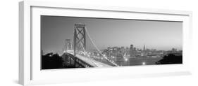 Usa, California, San Francisco, Bay Bridge, Night-null-Framed Photographic Print