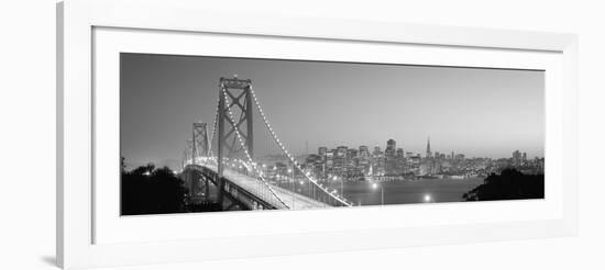 Usa, California, San Francisco, Bay Bridge, Night-null-Framed Photographic Print