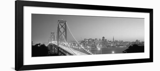 Usa, California, San Francisco, Bay Bridge, Night-null-Framed Photographic Print