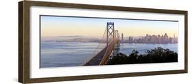 USA, California, San Francisco, City Skyline and Bay Bridge from Treasure Island-Gavin Hellier-Framed Photographic Print