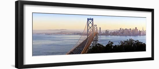 USA, California, San Francisco, City Skyline and Bay Bridge from Treasure Island-Gavin Hellier-Framed Photographic Print