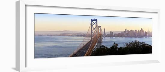 USA, California, San Francisco, City Skyline and Bay Bridge from Treasure Island-Gavin Hellier-Framed Photographic Print