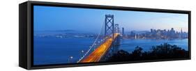 USA, California, San Francisco, City Skyline and Bay Bridge from Treasure Island-Gavin Hellier-Framed Stretched Canvas