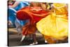 USA, California, San Francisco. Dancers in traditional dress at Cinco de Mayo parade.-Merrill Images-Stretched Canvas