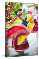USA, California, San Francisco. Dancers in traditional dress at Cinco de Mayo parade.-Merrill Images-Stretched Canvas