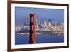 USA, California, San Francisco. Golden Gate Bridge and city.-Jaynes Gallery-Framed Photographic Print