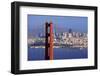 USA, California, San Francisco. Golden Gate Bridge and city.-Jaynes Gallery-Framed Photographic Print