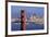 USA, California, San Francisco. Golden Gate Bridge and city.-Jaynes Gallery-Framed Premium Photographic Print