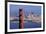 USA, California, San Francisco. Golden Gate Bridge and city.-Jaynes Gallery-Framed Premium Photographic Print