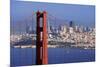 USA, California, San Francisco. Golden Gate Bridge and city.-Jaynes Gallery-Mounted Premium Photographic Print