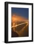 USA, California, San Francisco. Golden Gate Bridge lit at night.-Jaynes Gallery-Framed Photographic Print