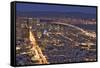 USA, California, San Francisco. Oakland-Bay Bridge at night.-Jaynes Gallery-Framed Stretched Canvas