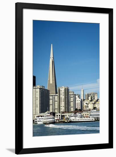 Usa, California, San Francisco. Skyline with Transamerica building prominent.-Merrill Images-Framed Premium Photographic Print