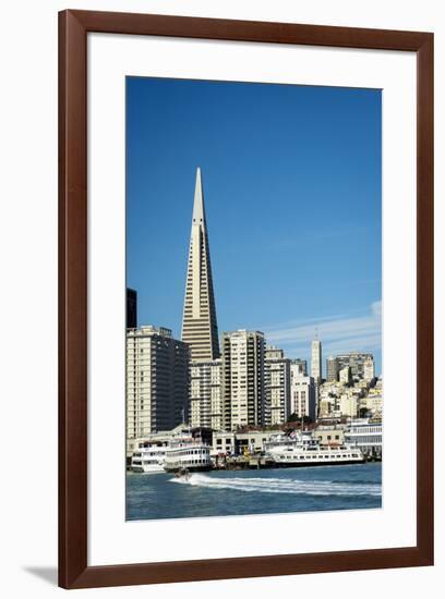 Usa, California, San Francisco. Skyline with Transamerica building prominent.-Merrill Images-Framed Premium Photographic Print
