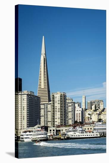 Usa, California, San Francisco. Skyline with Transamerica building prominent.-Merrill Images-Stretched Canvas