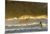USA, California, San Luis Obispo County. Surfers at sunset.-Jaynes Gallery-Mounted Photographic Print