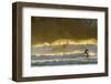 USA, California, San Luis Obispo County. Surfers at sunset.-Jaynes Gallery-Framed Photographic Print