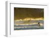 USA, California, San Luis Obispo County. Surfers at sunset.-Jaynes Gallery-Framed Photographic Print