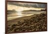 USA, California. Santa Barbara County, Montecito, Butterfly Beach eroded by king tides.-Alison Jones-Framed Photographic Print