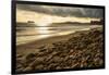 USA, California. Santa Barbara County, Montecito, Butterfly Beach eroded by king tides.-Alison Jones-Framed Photographic Print