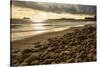 USA, California. Santa Barbara County, Montecito, Butterfly Beach eroded by king tides.-Alison Jones-Stretched Canvas