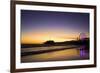 USA, California, Santa Monica. Ferris wheel and Santa Monica Pier at sunset.-Jaynes Gallery-Framed Photographic Print