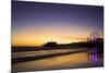 USA, California, Santa Monica. Ferris wheel and Santa Monica Pier at sunset.-Jaynes Gallery-Mounted Photographic Print