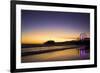 USA, California, Santa Monica. Ferris wheel and Santa Monica Pier at sunset.-Jaynes Gallery-Framed Premium Photographic Print