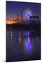 USA, California, Santa Monica. Ferris wheel and Santa Monica Pier at sunset.-Jaynes Gallery-Mounted Premium Photographic Print