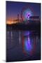 USA, California, Santa Monica. Ferris wheel and Santa Monica Pier at sunset.-Jaynes Gallery-Mounted Photographic Print