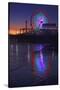 USA, California, Santa Monica. Ferris wheel and Santa Monica Pier at sunset.-Jaynes Gallery-Stretched Canvas