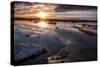 Usa, California, Sierra Nevada, Mono Lake. The sun rises over the east shore of Mono Lake.-Betty Sederquist-Stretched Canvas